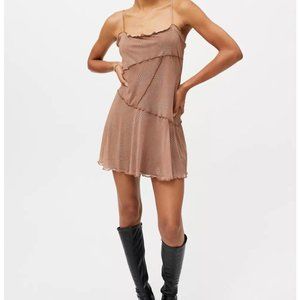 UO Moxie Mesh Mini Slip Dress